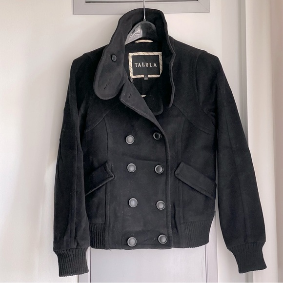 Aritzia TALULA Double Breasted Bomber Wool Jacket - Picture 1 of 10